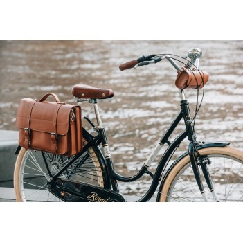 Fahrradtasche aus Leder